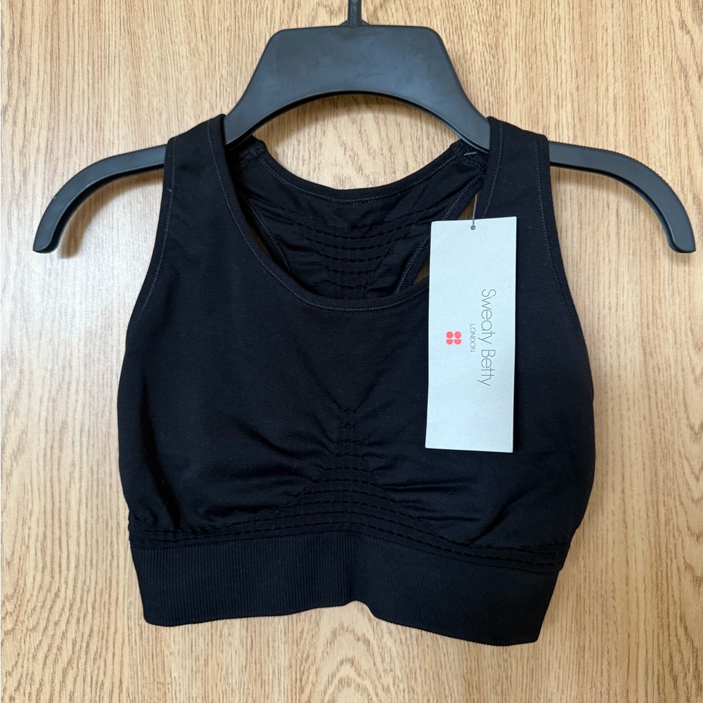 New Sweaty Betty Black Stamina Sports Bra